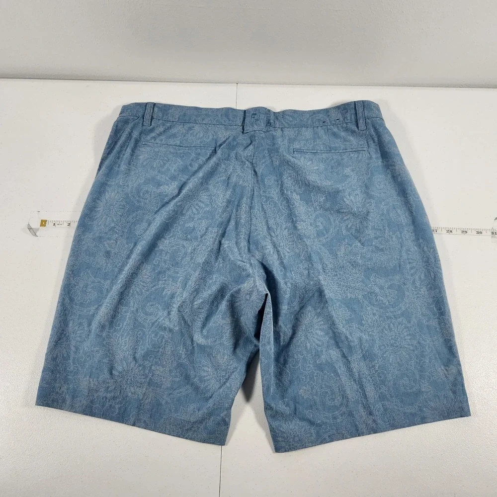 FootJoy Mens Blue Paisley Performance Golf Shorts Size W40 Stretch Breathable‎